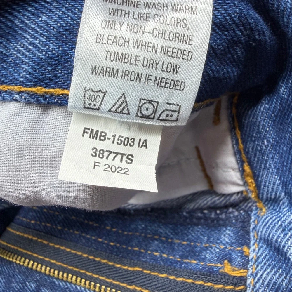Mountain and Wave Mens Carpenter Jeans Medium Wash Blue Denim 34x32‎ 3877TS